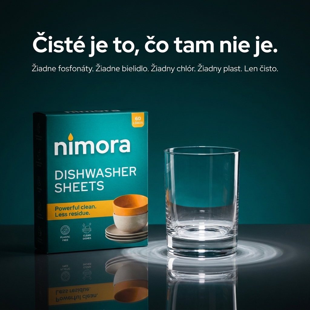 Pásiky do umývačky bez chémie — Nimora | 60 umytí, papierový obal