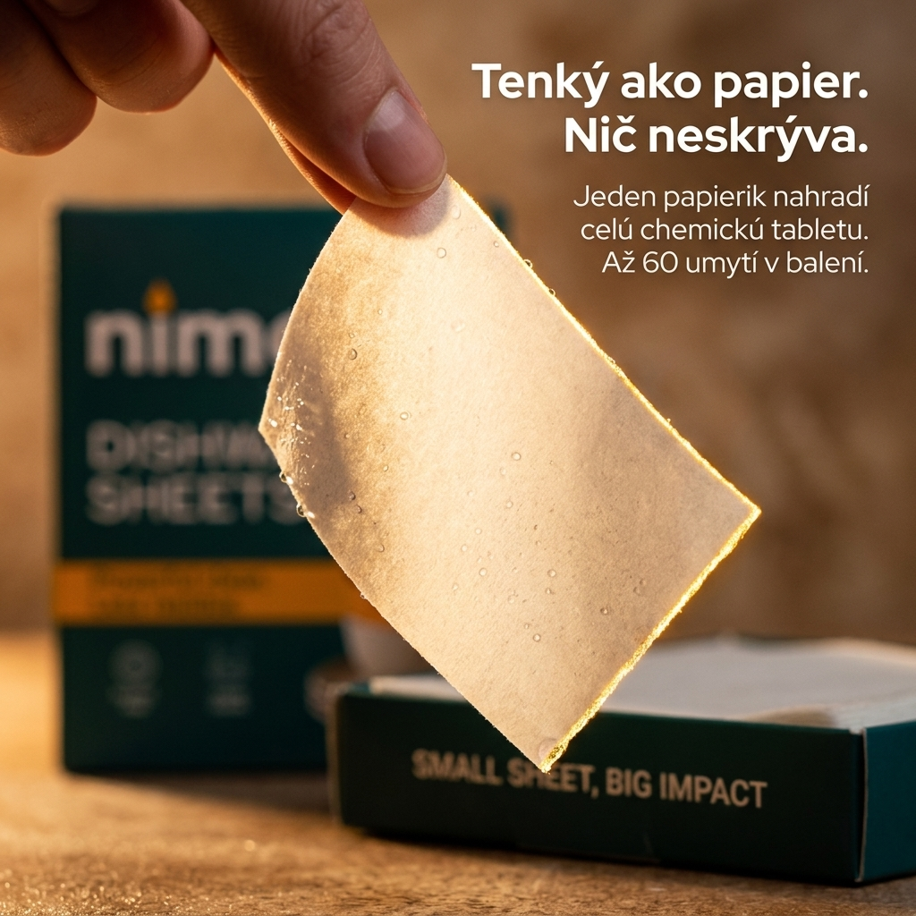 Pásiky do umývačky bez chémie — Nimora | 60 umytí, papierový obal