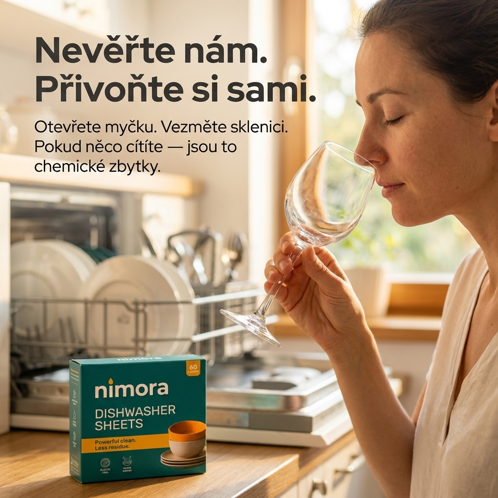 Pásiky do umývačky bez chémie — Nimora | 60 umytí, papierový obal