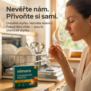 Pásiky do umývačky bez chémie — Nimora | 60 umytí, papierový obal