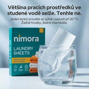 Pásiky do práčky bez chémie — Nimora | 60 praní, papierový obal