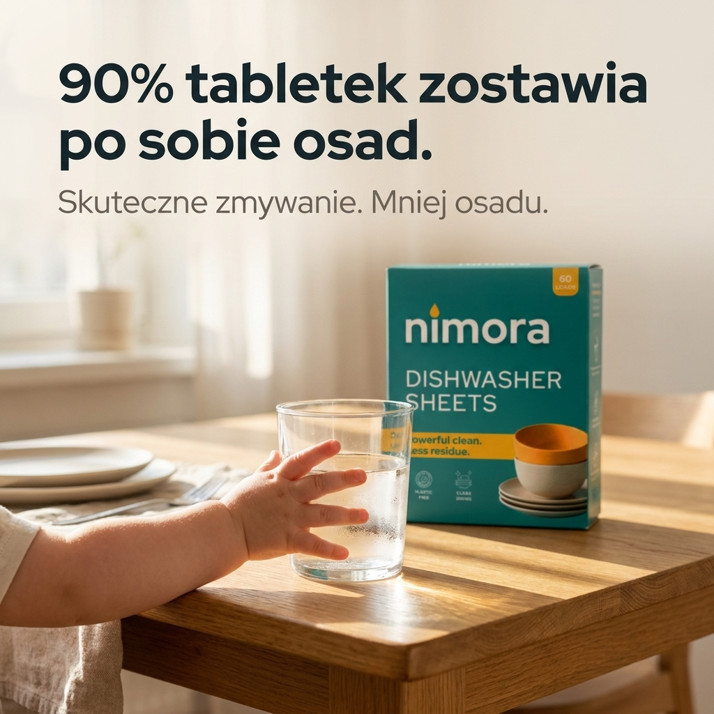 Pásiky do umývačky bez chémie — Nimora | 60 umytí, papierový obal