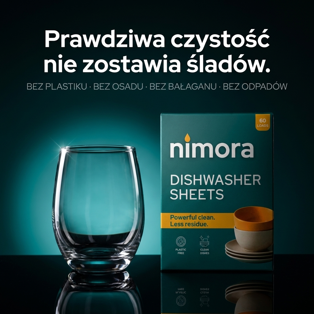 Pásiky do umývačky bez chémie — Nimora | 60 umytí, papierový obal