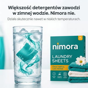 Pásiky do práčky bez chémie — Nimora | 60 praní, papierový obal