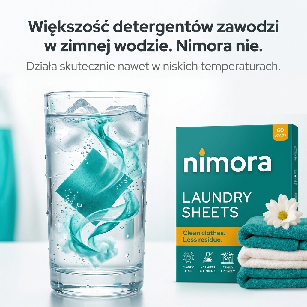 Pásiky do práčky bez chémie — Nimora | 60 praní, papierový obal