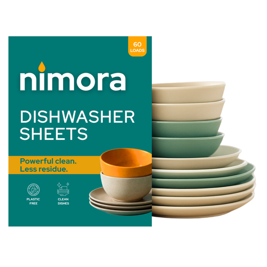Nimora Dishwasher Sheets – 60 loads, paper packaging